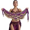 Belly Dance Hip Scarves for Women Dancing 328 Coin Belts (Purple) view 1