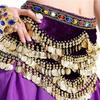 Belly Dance Hip Scarves for Women Dancing 328 Coin Belts (Purple) view 2