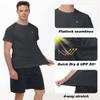 VAYAGER Men's Rash Ruard Shirts Swim Shirts UPF 50+ UV Sun Protection Quick Dry Short Sleeve Surf Shirt Fishing Beach T-Shirt Dark-Grey M view 3