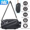BOBILIFE Bike Trunk Rear Rack Bag - Waterproof Bicycle Travel Expedition Rack Cargo Helmet Carrier Bag with Bottle Holder for Bicycle, E-Bike view 3