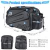 BOBILIFE Bike Trunk Rear Rack Bag - Waterproof Bicycle Travel Expedition Rack Cargo Helmet Carrier Bag with Bottle Holder for Bicycle, E-Bike view 4