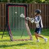 Doubleriver Lacrosse Rebounder & Volleyball Rebounder Net 4x7 Ft, 7-Gear Adjustable Angle Pitchback Screen for Baseball Soccer Training, Heavy Duty Anti-Rust Steel Frame for Backyard view 2