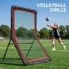Doubleriver Lacrosse Rebounder & Volleyball Rebounder Net 4x7 Ft, 7-Gear Adjustable Angle Pitchback Screen for Baseball Soccer Training, Heavy Duty Anti-Rust Steel Frame for Backyard view 3