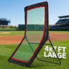 Doubleriver Lacrosse Rebounder & Volleyball Rebounder Net 4x7 Ft, 7-Gear Adjustable Angle Pitchback Screen for Baseball Soccer Training, Heavy Duty Anti-Rust Steel Frame for Backyard view 4