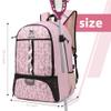 Boulder Bee Lacrosse Backpack with Stick Holders, Field Hockey Bag, Lacrosse Gift for Women (Pink) view 4