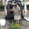 25" x 30" Large - The Original Surf Grass Mat - Made in The USA - Surfer Grass Change Mat - Roll Up Turf for Beach, Snow, Camping, Changing & More! (Purple) view 2