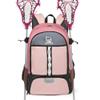 Boulder Bee Lacrosse Backpack with Stick Holders, Field Hockey Bag, Lacrosse Gift for Women (Purple and Brown) view 1