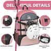 Boulder Bee Lacrosse Backpack with Stick Holders, Field Hockey Bag, Lacrosse Gift for Women (Purple and Brown) view 2