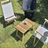 Captain Stag CS Classics UP-1060 Outdoor Table, FD Low Table, Width 23.6 inches (60 cm), Wooden view 2