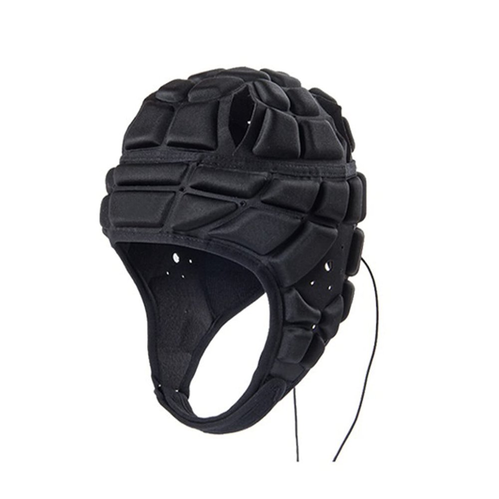 Kids Rugby Helmet Soft Padded Football Headgear with Adjustable Chin Strap Soccer Youth Head Protector Cap Flag Football Hockey Headguard Cap Protective Headgear