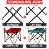 ALPHA CAMP Oversized Camping Chair with Shade Canopy, Folding Lawn Chairs with Cup Holders, Camping Lounge Chair for Travel Hiking Beach Fishing view 3