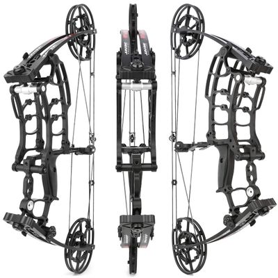 Dual-Purpose Compound Bow Hunting Catapult Bow for Steel Ball and Arrow, Draw Weight 40-65lbs Adjustable, Gordon Limbs Made in USA,Short-Axis Compound Bow,Left/Right Hand Avalible (only Bow)