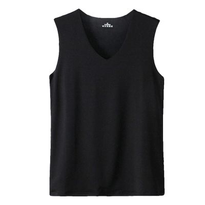 RTRDE Men's T-Shirts & Tanks, Tank Top for Men Mens Floral Tank Top Summer Ice Silk Traceless Thin Breathable Color V-Neck Sleeveless Top Tees Under Shirts, Tank Top Tops Undershirts (4XL, Black)