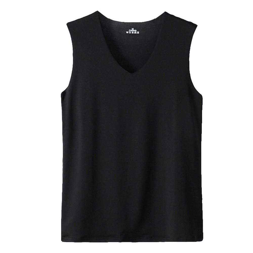 RTRDE Men's T-Shirts & Tanks, Tank Top for Men Mens Floral Tank Top Summer Ice Silk Traceless Thin Breathable Color V-Neck Sleeveless Top Tees Under Shirts, Tank Top Tops Undershirts (4XL, Black)