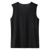 RTRDE Men's T-Shirts & Tanks, Tank Top for Men Mens Floral Tank Top Summer Ice Silk Traceless Thin Breathable Color V-Neck Sleeveless Top Tees Under Shirts, Tank Top Tops Undershirts (4XL, Black) view 3