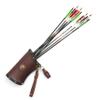 limaity Leather Arrow Quiver for Recurve Compound Bow Pocket Hip Traditional Side Quiver Bag Adjustable Shoulder Hanged Arrows Bag for Bow Hunting and Target Practicing (Type 1) view 2