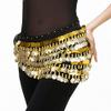 288 Coin Heavy 5 Layers Belt Belly Dance Costume Hip Scarf Wrap Waist Band India Dancer Multi Color Dancing Belt (Color : Sky Blue, Size : Free Size) view 3
