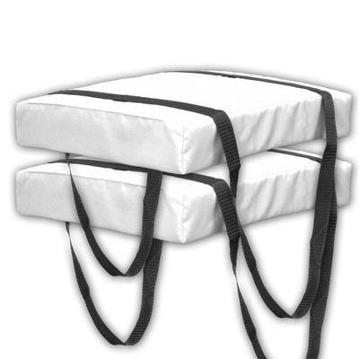 Bradley 2 Pack Type IV Boat Cushion USCG Approved Throwable Flotation Device; Coast Guard Approved Throw Preserver with Foam Cushion; throwable Boat Safety Device White