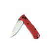 HUAAO 7.4in Manual Open Axis Lock Pocket Knife for Men, Satin Finish, Drop Point 8Cr13MoV Blade, Glass Reinforced Nylon Grivory Handle with Belt Clip for EDC Camping (red handle) view 2