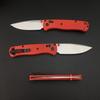 HUAAO 7.4in Manual Open Axis Lock Pocket Knife for Men, Satin Finish, Drop Point 8Cr13MoV Blade, Glass Reinforced Nylon Grivory Handle with Belt Clip for EDC Camping (red handle) view 3