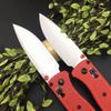 HUAAO 7.4in Manual Open Axis Lock Pocket Knife for Men, Satin Finish, Drop Point 8Cr13MoV Blade, Glass Reinforced Nylon Grivory Handle with Belt Clip for EDC Camping (red handle) view 4