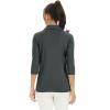 Women's Casual V Neck Tops 3/4 Sleeve Blouses Golf Polo Shirt Sport T-Shirt Tennis Shirt Athletic Tee Active Top (Dark Gray,XL) view 3