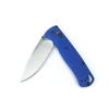 HUAAO Thumb Open Knife with 3'' 8Cr13MoV Blade, Satin Finish, Drop Point, Blue Glass Reinforced Nylon Grivory Handle, EDC Folding Pocket Knife with Belt Clip for Camping view 2