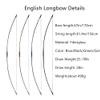 67 Inch Archery English Longbow 25-100lbs Recurve Bow Hunting Traditional Longbow for Right Hand Left Hand Adult Outdoor Sports (55 Lbs, Gold) view 3