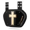 O Shield Golden Cross Chrome Football Back Plate, Lower Back Pads for Football Players, Rear Protector, Golden Cross, Adult Fit view 1