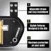 O Shield Golden Cross Chrome Football Back Plate, Lower Back Pads for Football Players, Rear Protector, Golden Cross, Adult Fit view 2