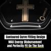 O Shield Golden Cross Chrome Football Back Plate, Lower Back Pads for Football Players, Rear Protector, Golden Cross, Adult Fit view 4