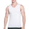 RTRDE Tank Top, Tops Blank Shirts Ribbed Tank Top Men Black Men's Summer Ice Silk Traceless Thin Breathable Color V-Neck Sleeveless Top Thick Mens Tank Tops Under White Top Big (4XL, White) view 1