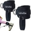 LAVVON Ankle Straps for Cable Machines Kickbacks - Adjustable Comfort Ankle Cable Attachments for Gym Ankle Cuff Cable Machine Glute Kickback Straps - Leg Extensions, Curls & Ankle Cuffs Women view 1