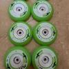 JHKJ 8 Pack Light Up Inline Skate Wheels 72mm 76mm 80mm LED Glow Flash Flashing Luminous Illuminating Inline Skate Replacement Wheels 85A,76mm view 3