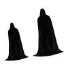 AAGAZA 2X Gothic Velvet Cloak with Hat Goth Witch Costume Halloween Cosplay Capes, 70cm 150cm (Size : 70cm 170cm) view 4