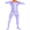 Freebily Men's One Piece Sports Yoga Full Bodysuits Workout Tights Hot Pants High Elastic Jumpsuits Light Purple Medium