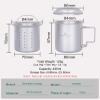 iBasingo 420ml/14.2floz Titanium Cup with Tea Strainer Folding Handle Portable Lightweight Tea Mug for Outdoor Camping Tea Maker Ti3054D view 3