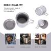 iBasingo 420ml/14.2floz Titanium Cup with Tea Strainer Folding Handle Portable Lightweight Tea Mug for Outdoor Camping Tea Maker Ti3054D view 4