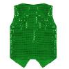 KKmeter Boys Girls Sequin Waistcoat Sleeveless Hip-hop Jazz Dance Stage Performance Costume Vest Tops (Green, 9-10) view 2