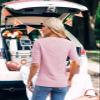 Caramitty Summer Tops for Women Short Sleeves Pullover Sweaters Knit Blouse Cute Dot Sweater Shirt Pink view 4