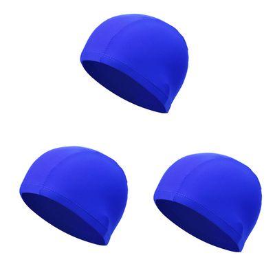 3Pcs Spandex Swimming Cap Non Waterproof Elastic Summer Bathing Pool Gym Underwater Water Sports Turban Anti-Slip Swim Hat