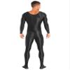 Freebily Men's One Piece Sports Yoga Full Bodysuits Workout Tights Hot Pants High Elastic Jumpsuits Black Medium view 3
