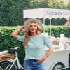 Caramitty Summer Tops for Women Short Sleeves Pullover Sweaters Knit Blouse Cute Dot Sweater Shirt Mint view 2