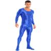 Freebily Men's One Piece Sports Yoga Full Bodysuits Workout Tights Hot Pants High Elastic Jumpsuits Blue Medium view 4