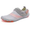LLTMALL Women's Men's Water Sport Shoes Barefoot Aqua Shoes for Surfing Hiking Camping Grey Orange view 1
