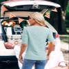 Caramitty Summer Tops for Women Short Sleeves Pullover Sweaters Knit Blouse Cute Dot Sweater Shirt Mint view 4