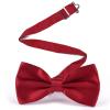 Medsuo Adjustable Bowtie, Men BowtiePre-Tied Bow Tie for Parties (Wine Red) view 1