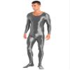 Freebily Men's One Piece Sports Yoga Full Bodysuits Workout Tights Hot Pants High Elastic Jumpsuits Dark Grey Medium view 4