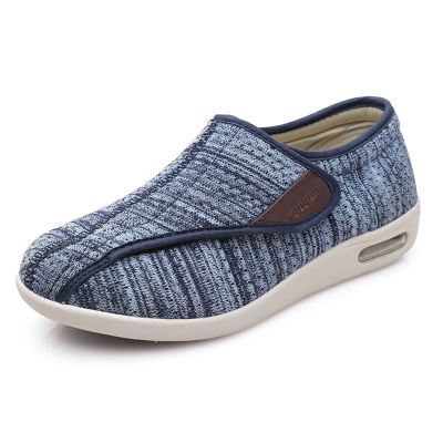 Diabetic Shoes for Women Wide Width,Indoor Breathable Adjustable Closure Diabetic Slippers for Men,Comfortable Lightweight Swollen Feet Edema Widening Elderly Walking Shoes ( Color : Blue , Size : 9 )