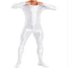 Freebily Men's One Piece Sports Yoga Full Bodysuits Workout Tights Hot Pants High Elastic Jumpsuits White Medium view 1